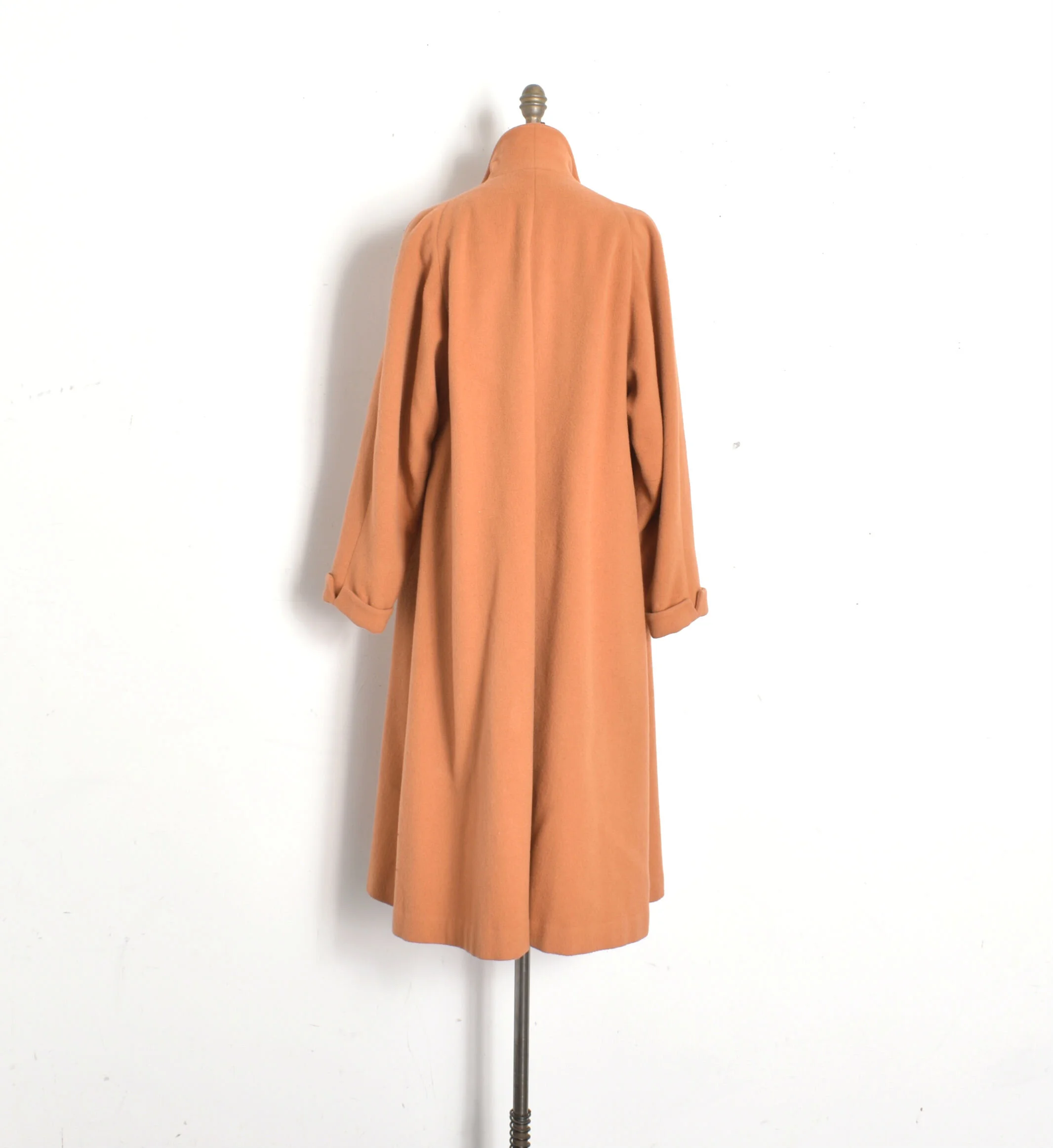 1950s Peach Wool Swing Coat-S/M/L — La Poubelle Vintage